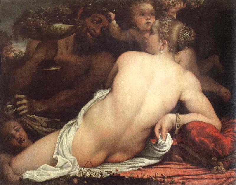 venus with a satyr and cupids, Annibale Carracci